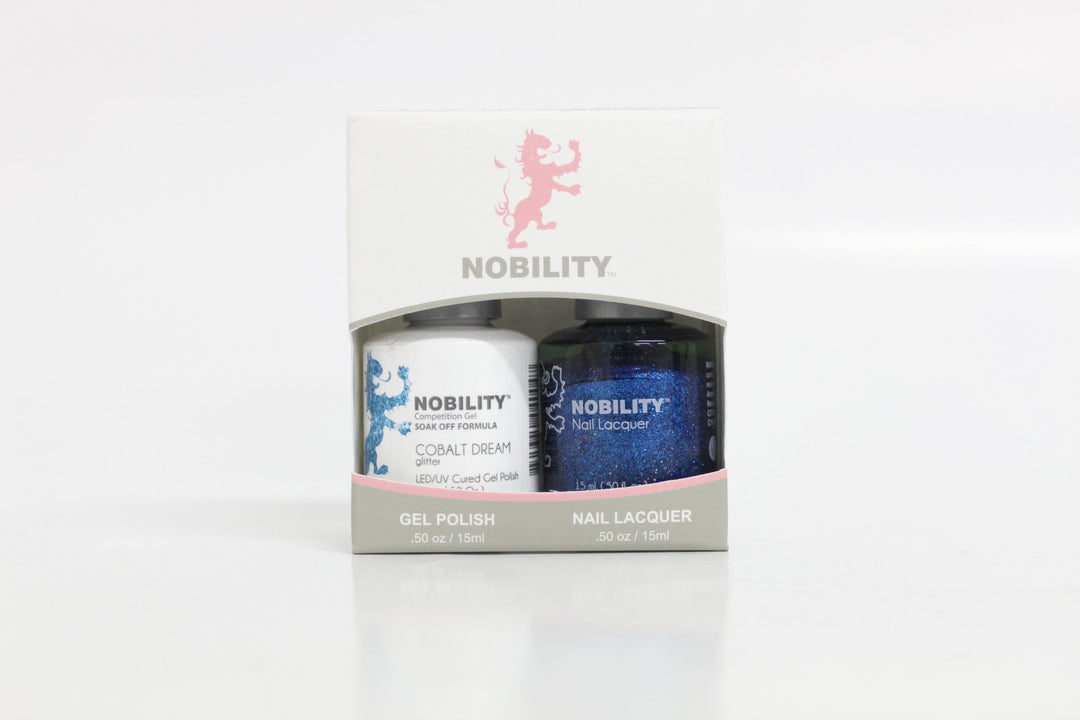 LeChat Nobility Dual Set Gel Nail Polish & Nail Lacquer NBCS186 Cobalt Dream