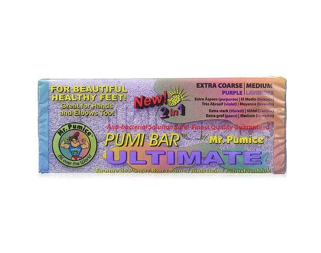 Mr. Pumice 2 in 1 Bar Extra Coarse/Medium Pedicure Foot Feet Heel Callus Removal PRO USE - 12 Piece - 1 Box